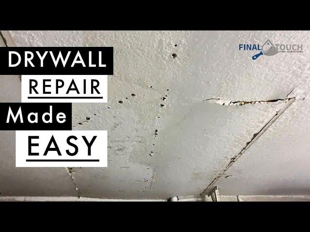 Drywall Repair Made EASY: Simple steps to repair and replace drywall in your ceiling!