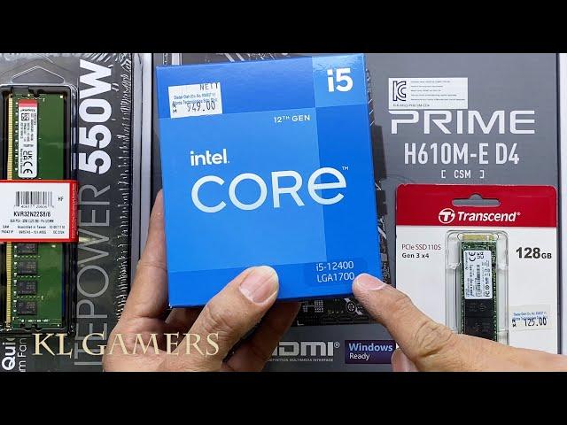 intel Core i5 12400 ASUS PRIME H610M-E D4 CSM MONTECH AIR 100 12th Gen PC Build