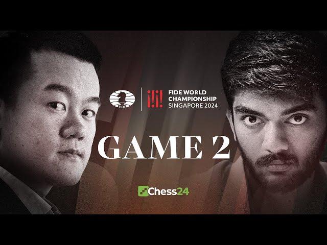 DING vs. GUKESH | FIDE World Chess Championship 2024 Game 2 | Will Ding Hold His Advantage?