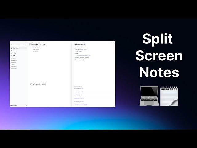 Split Screen Note-taking in Reflect