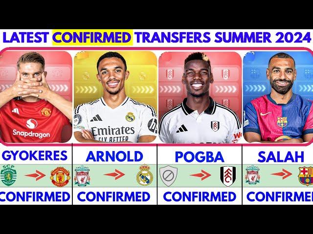 THE LATEST CONFIRMED TRANSFER NEWS AND RUMOURS TRANSFERS 2024| GYOKERES️, POGBA️, SALAH️, ARNOLD