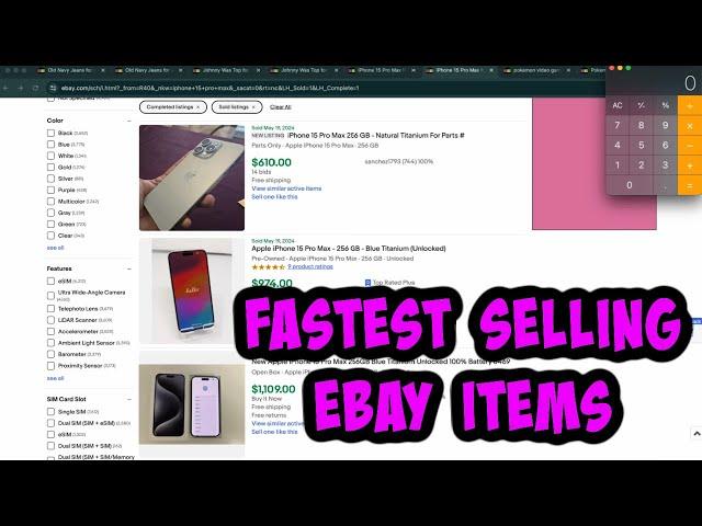 How to find the FASTEST SELLING items on Ebay (2024)