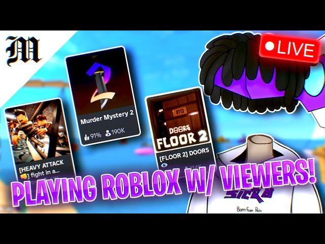 PLAYING ROBLOX WITH VIEWERS LIVE #live #mm2 #shorts #verticallive #short #roblox