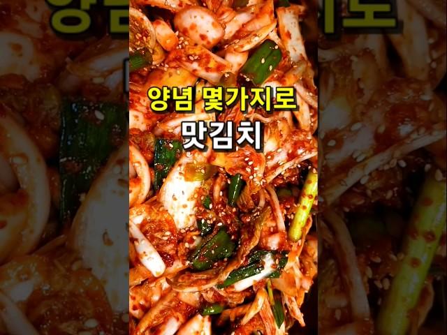 자취요리| 배추겉절이 몇가지 양념만으로 어디서나 맛있게 담가드세요 #shorts