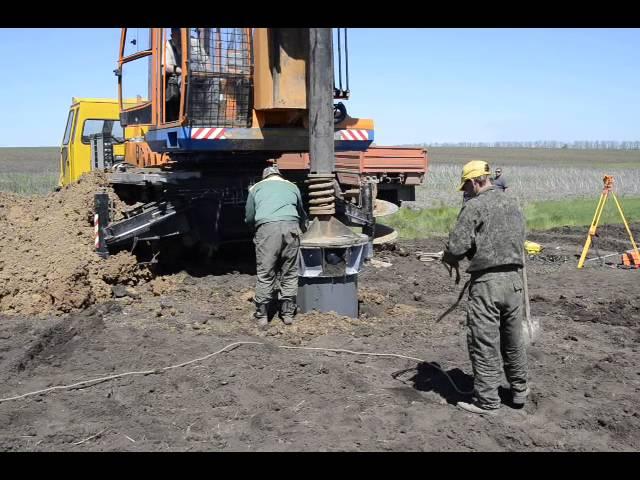 Установка сваи оболочки БКМ-2012