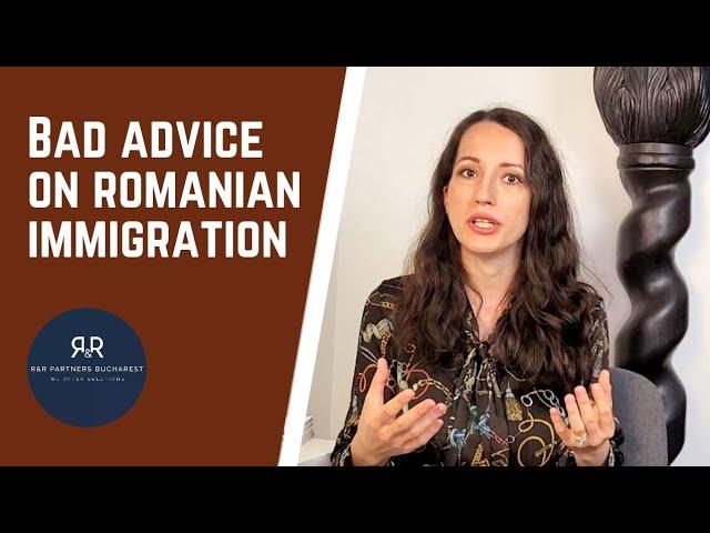 Bad advice on Romanian immigration law