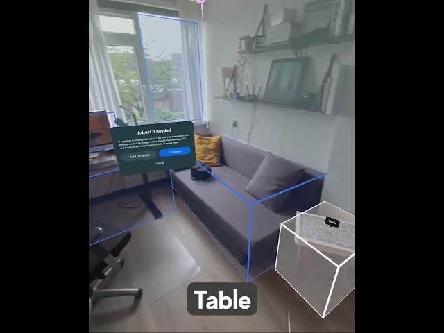 Scanning room on #Quest3 and labeling with #AI