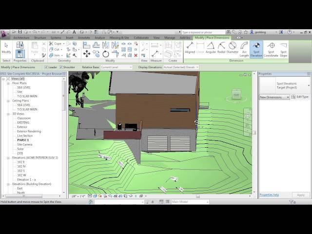 Advanced Revit Architecture 2013 Tutorial | Spot Elevation Tag
