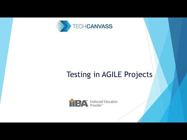 Testing of AGILE Projects