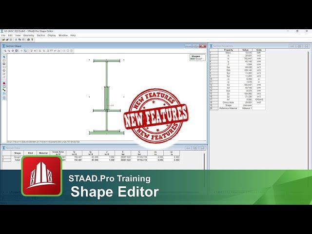 Using the Shape Editor in STAAD.Pro