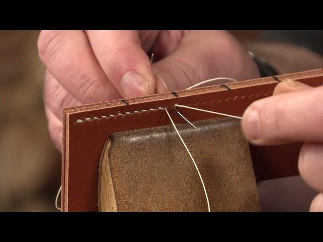 How to Hand Stitch Leather - Saddle Stitch -  Modern Style - Tutorial Part 3