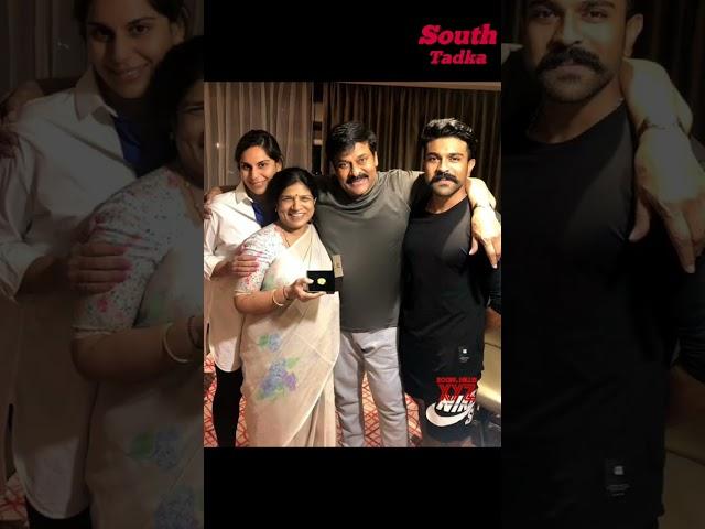 Megastars Chiranjeevi with family️|wife Surekha Konidala|Son Ram Charan|Daughter Sushmitha&sreeja