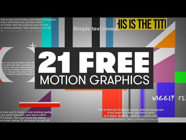 21 FREE Motion Graphics For Premiere | PremiumBeat.com