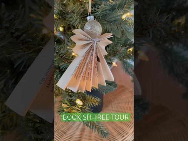 All the book ornaments on my book inspired Christmas tree #booktube #bookmas