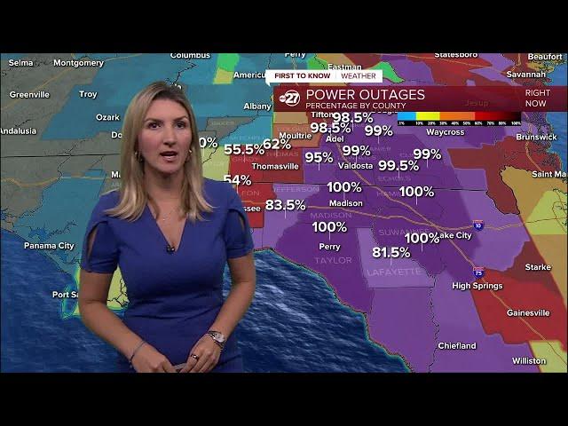 Elizabeth Copeland provides 5 a.m. power update in Tallahassee, Florida after Hurricane Helene