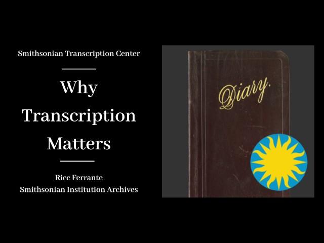 Why TC Matters - Smithsonian Institution Archives and the Biodiversity Heritage Library