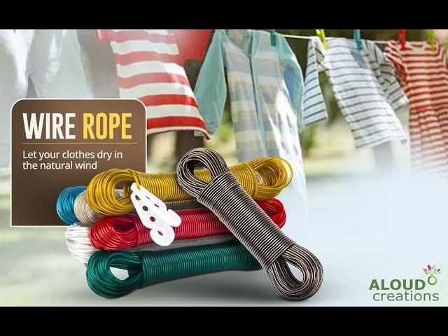 Laundry Hack: Aloud Creations PVC Coated Steel Wire Rope! Best Clothesline Solution #clothesline