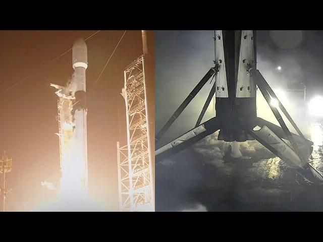 Blue Ghost M1 & Hakuto-R M2 launch and Falcon 9 first stage landing