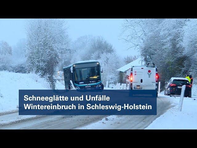 Schneeglätte und Unfälle: Wintereinbruch in Schleswig-Holstein