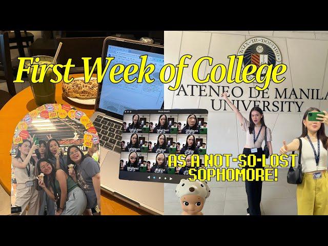 FIRST WEEK OF COLLEGE / UNI VLOG  (sophomore year week in my life at ateneo) | Alyssa Lyanne