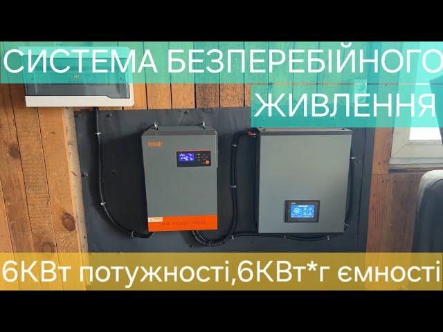 Система безперебійного живлення 6 кВт потужності, 6 кВт*г ємності