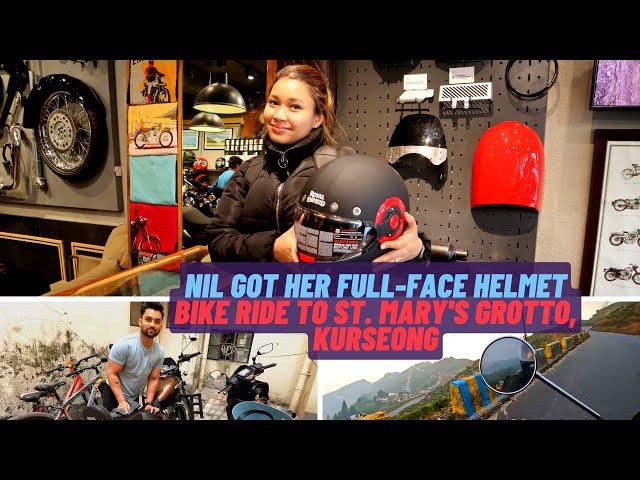 Nil got her full-face Helmet | Bike Ride to St. Mary's Grotto Kurseong | NilJam