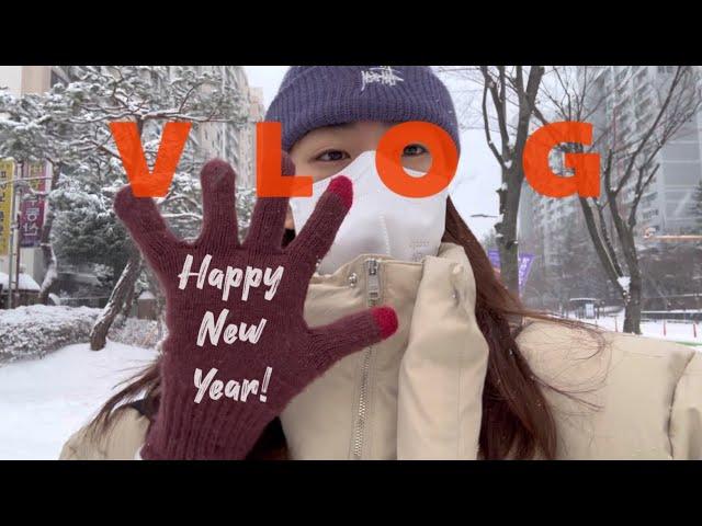 VLOG13. 연말 연초 직장인vlog  | 영어회화 시작했어요 | cos퀼티드미니백 | 광주디저트맛집 추천|