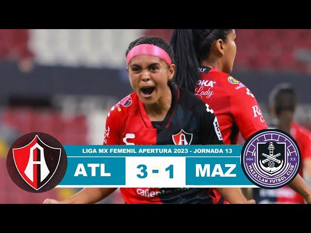 Atlas Femenil vs Mazatlan 3-1 Resumen Goles 2023