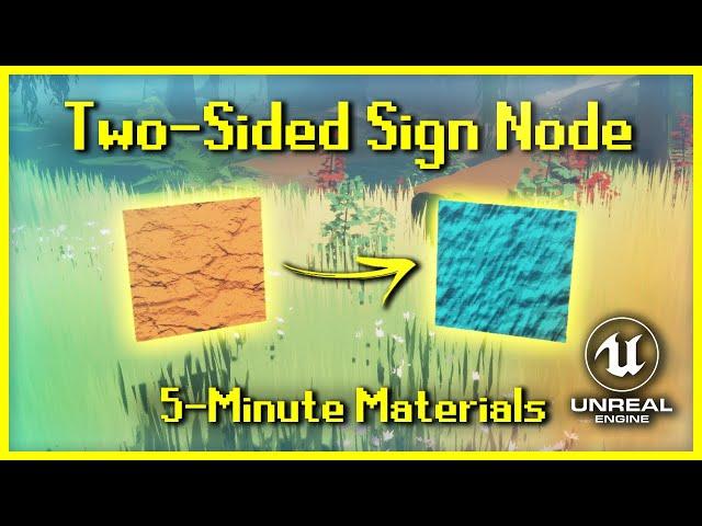 Two-Sided Sign Node | 5-Minute Materials [UE4/UE5]