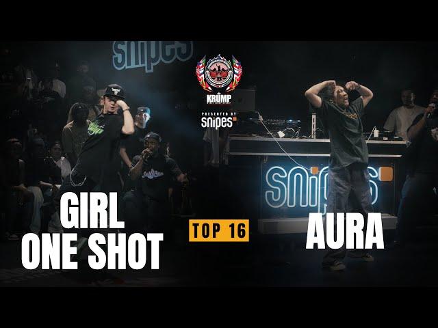 Girl One Shot vs Aura | Female Top 16 | EBS Krump 2024