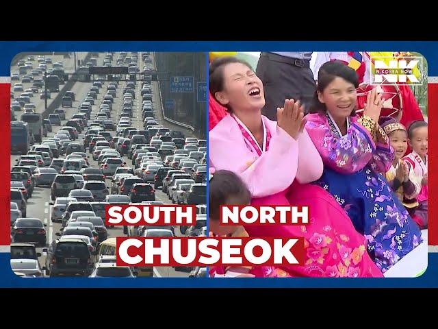 How does the North celebrate Korea's ancient Chuseok holiday?