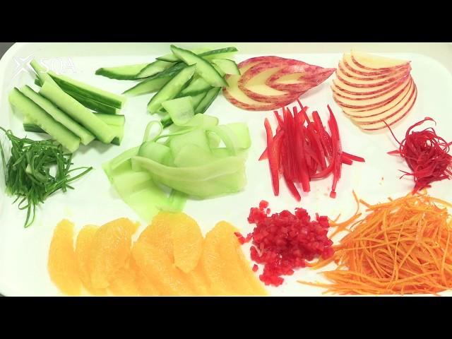 SQA Practical Cookery - Knife Skills - Garnishing