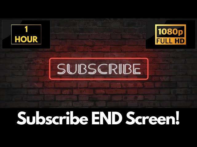 End Screen Neon LED Light Up SUBSCRIBE Sign | 1 HOUR Satisfying Background & Wallpaper Medley!