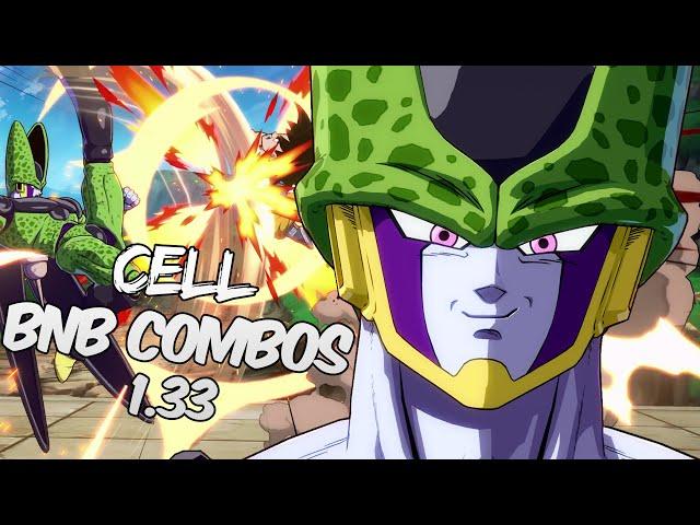 DBFZ 1.33 Cell BnB / Advanced Combos | DRAGON BALL FighterZ