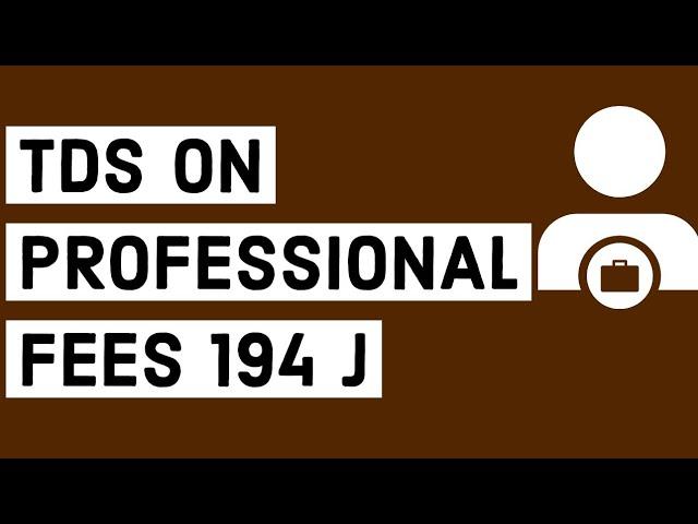 Tds on Professional Services | Tds unders sec. 194J