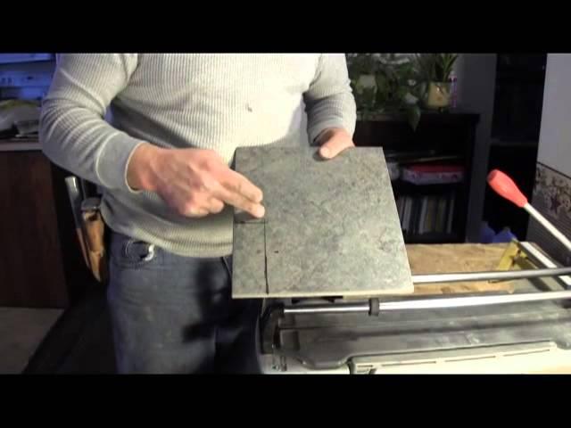 How To Cut Porcelain Tile-using a tile cutter