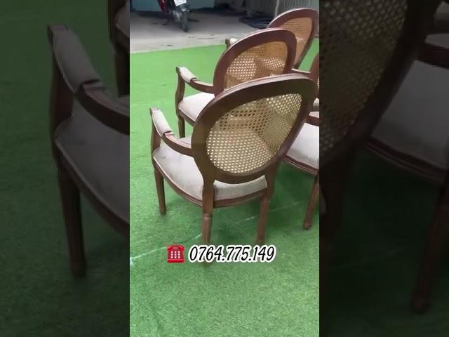 Ghế ăn #louis có tay tựa mây #banghegocafetungduong #noithattungduong #0764775149 #ghean #ghenhahang
