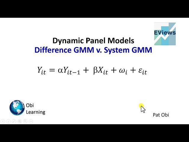 Difference GMM and System GMM: Video 4 of 5