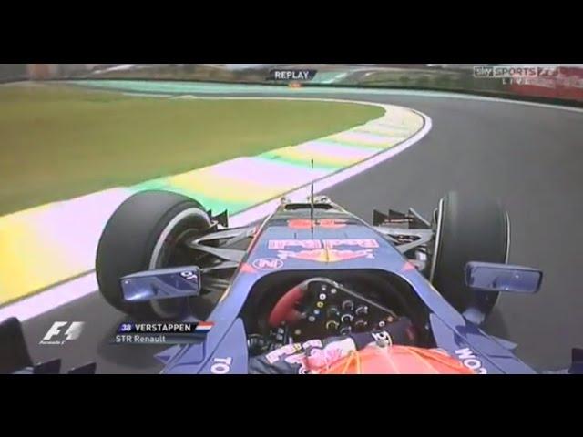 Verstappen's drifting skillz | F1 Brazil 2014 [HD]