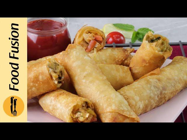 Vegetable Cheese Spring Rolls Make & Freeze Easy Ramadan Recipe by Food Fusion