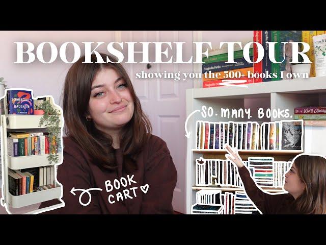 MASSIVE BOOKSHELF TOUR: showing you the 500+ books I own & my new reading room 