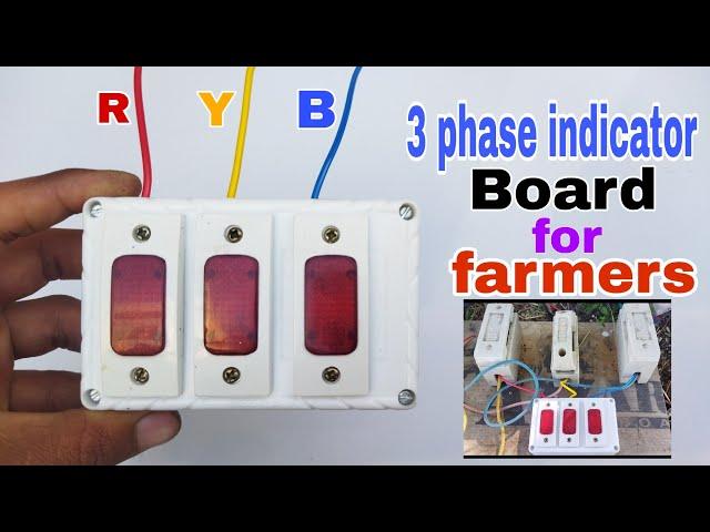 3 phase indicator board for 3 phase starter, Three phase indicator board, hr robotics