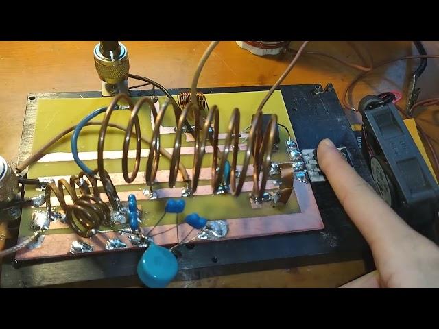 Class E RF amplifier 900W test