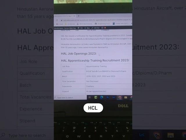 HAL Recruitment 2023 for Apprenticeship | Application Deadline: August 4, 2023: