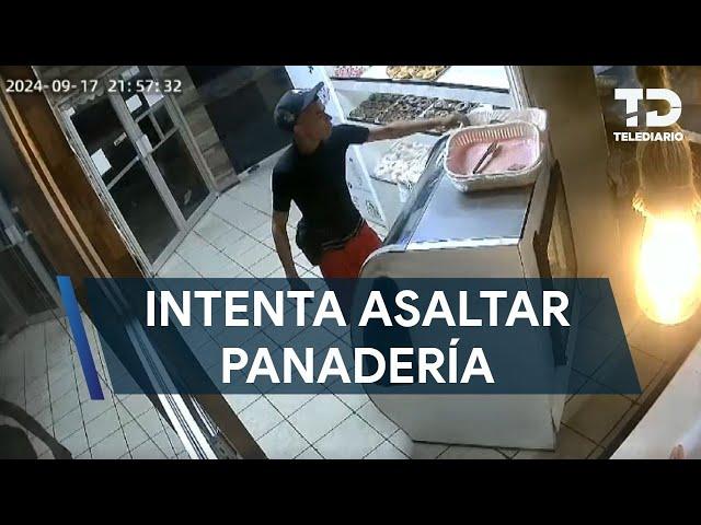 Captan intento de asalto dentro de una panadería en Monterrey