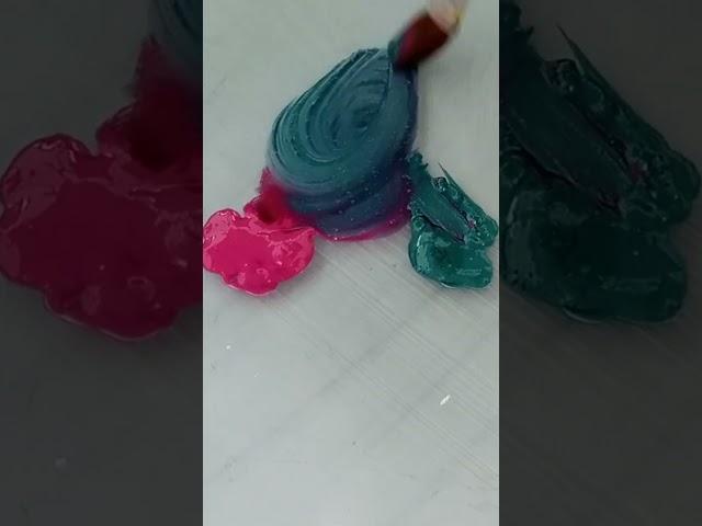 #short pink and green colour mix colour painting ideas tv