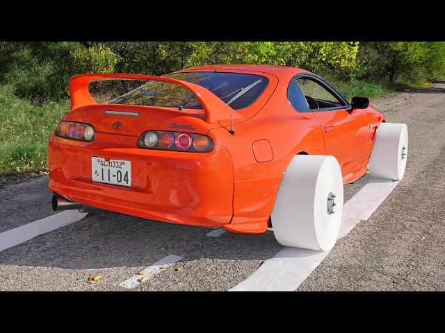 We Tried Giant Toilet PAPER WHEELS on a REAL Car!