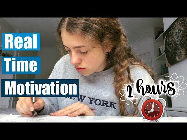 Real Time Study With Me *with break*  2 Hours of Productivity & Motivation