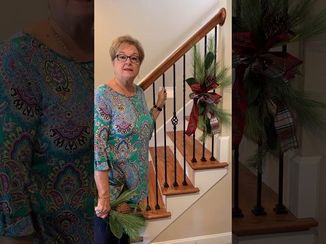 Decorate your banister for Christmas with Kathy from Dee’s in Louisville Kentucky