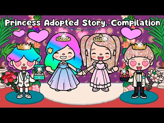 Princess Adopted Story  Compilation | Rainbow Gold hair | Toca Boca | Toca Life Story